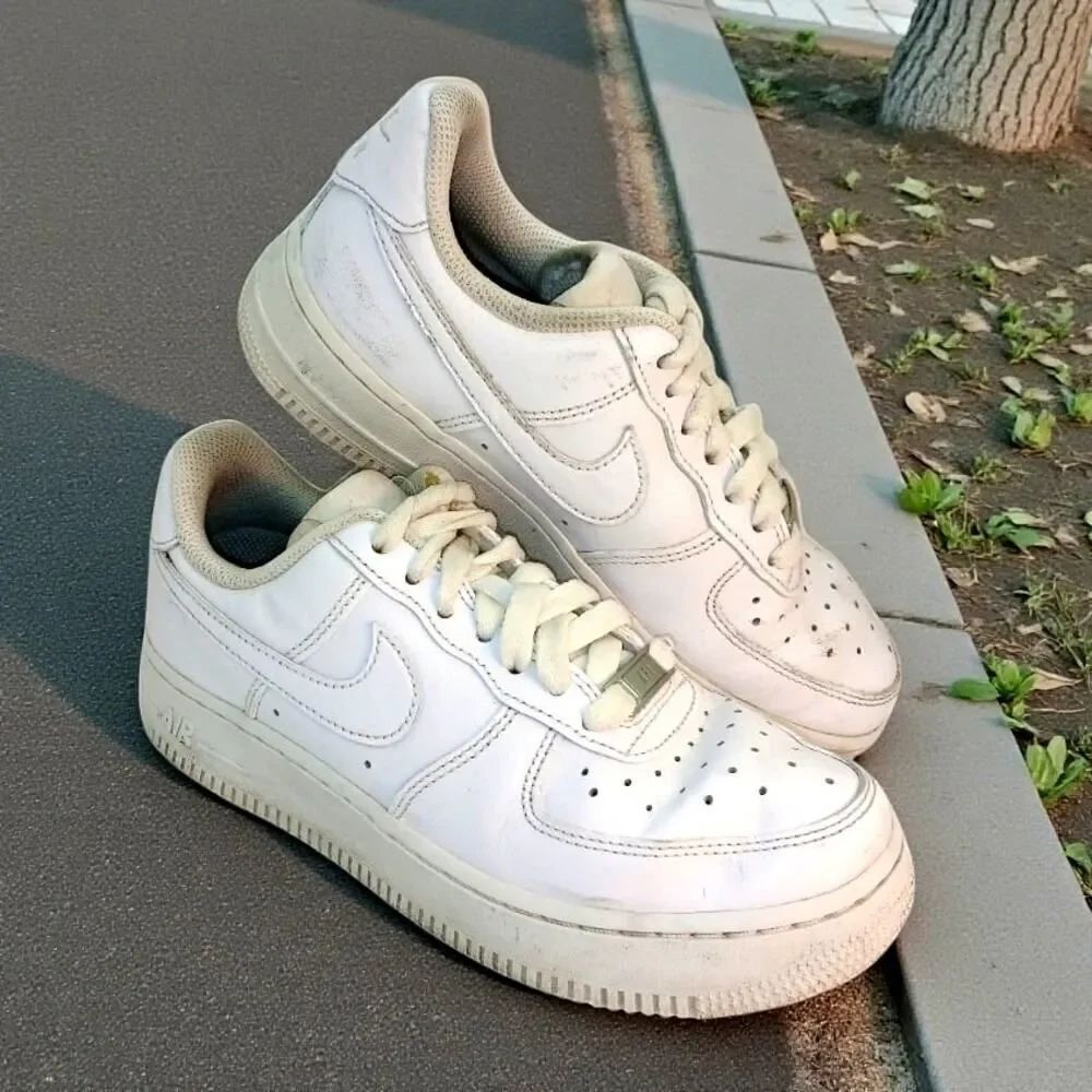 Nike Air Force 1 Women's Triple White Sneakers - Size 5.5